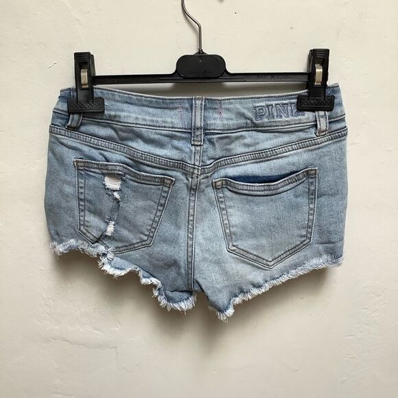 VICTORIA SECRET PINK DENIM JEAN SHORTS 26 - Picture 2 of 7
